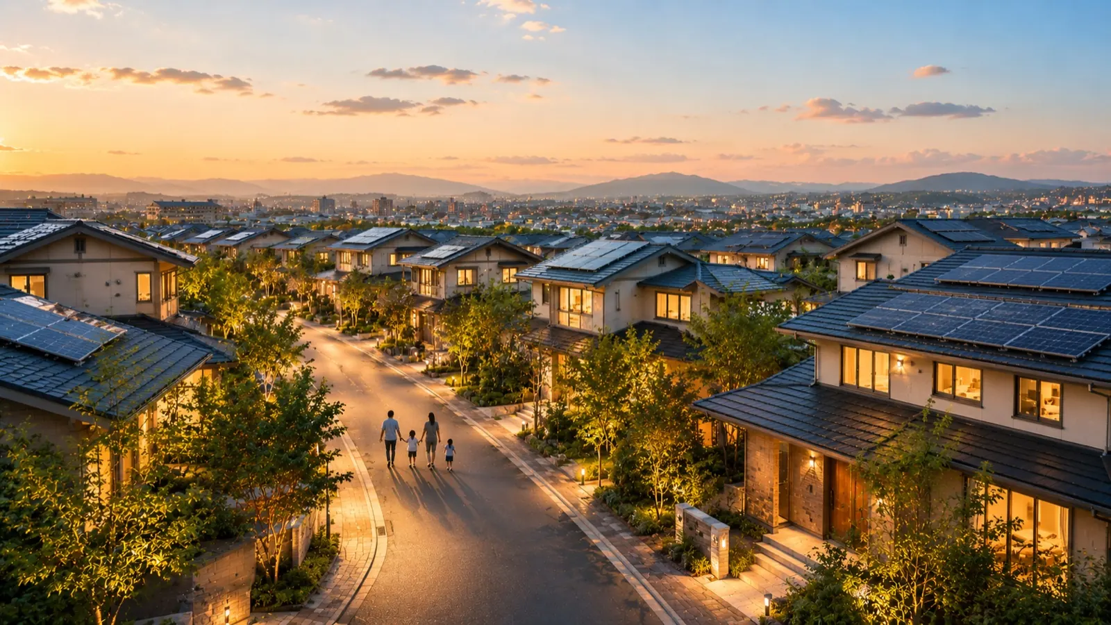モダンな日本の戸建住宅外観 — 不動産事業